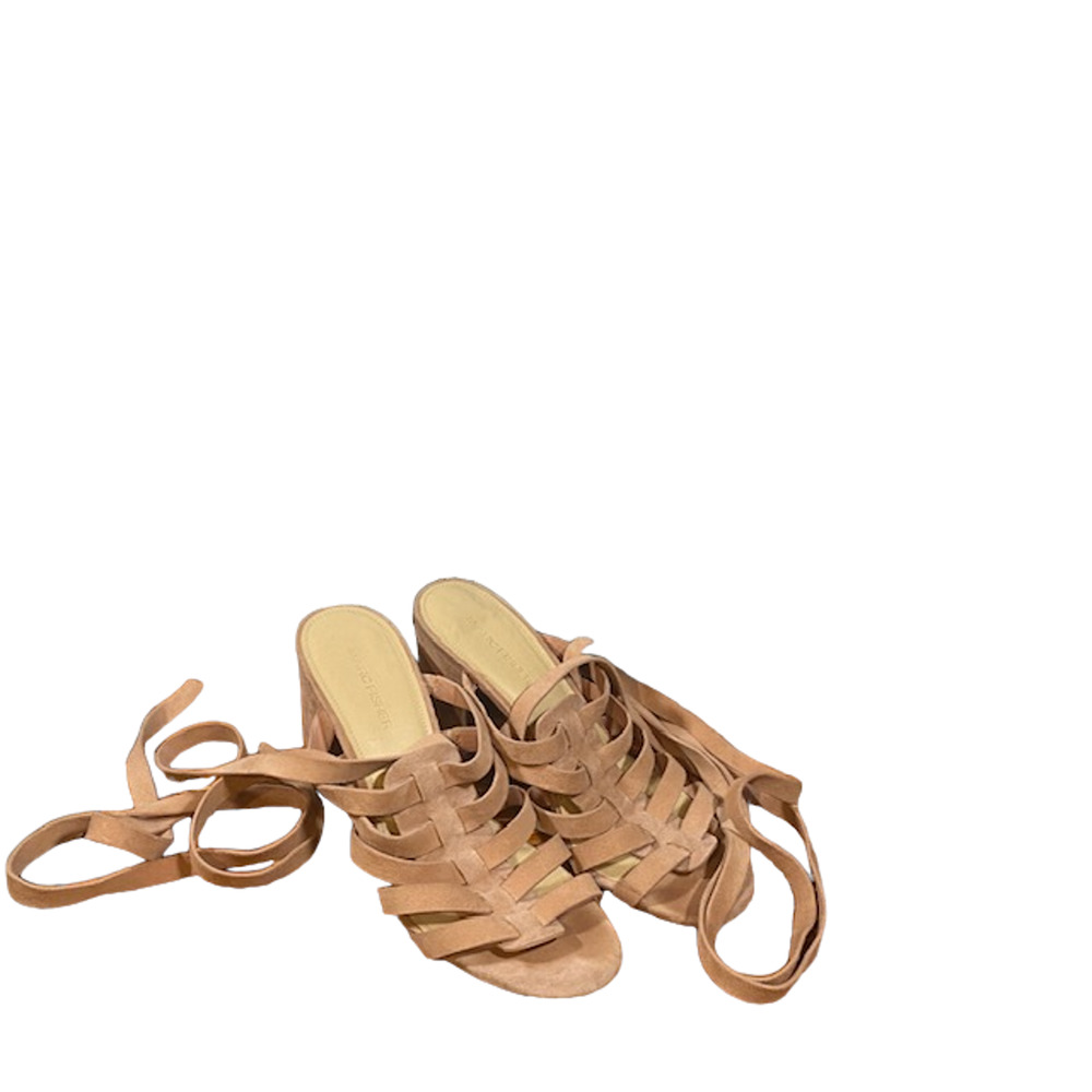 Marc Fisher Women’s Blush Pink Lace-Up Caged Block Heel Sandals Size 7